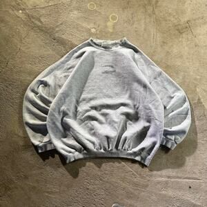 Vintage VTG Y2K Hanes Print Pro Boxy Grey Crewneck Sweatshirt